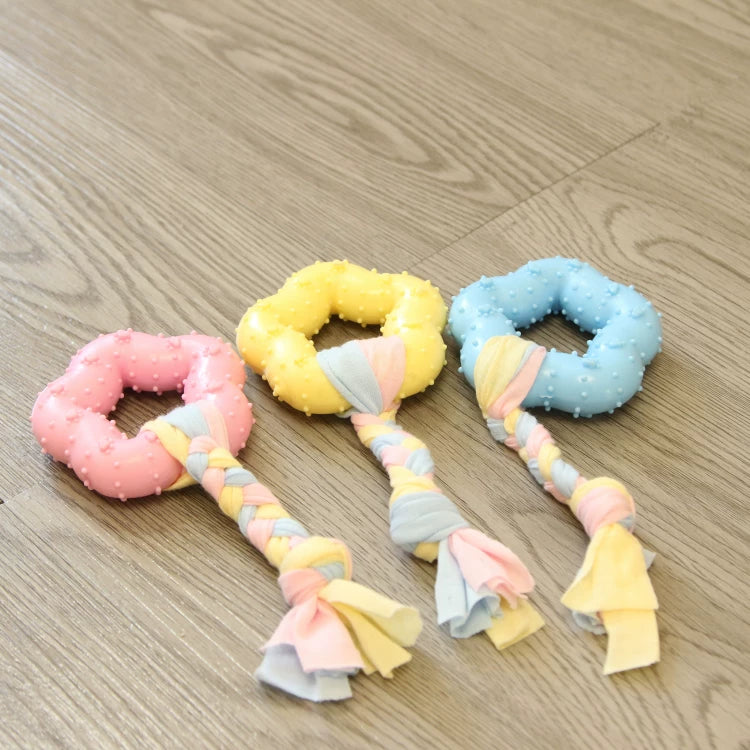 Pomdsds | TPR and Cotton Knot Pet Toy for Small Dogs for Everyday Play