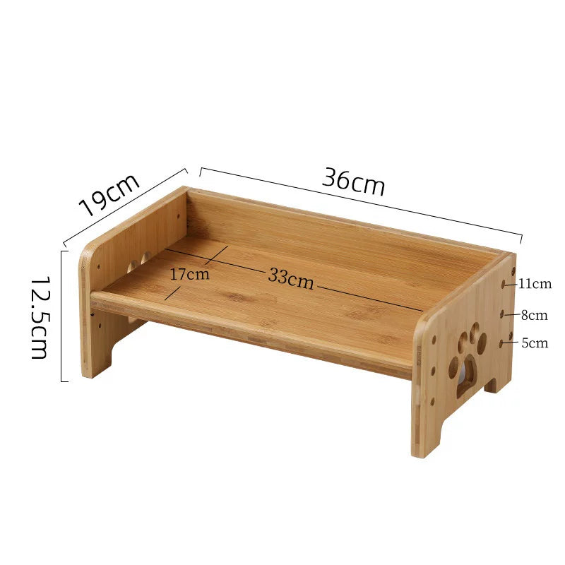 Pomdsds | Raised Ceramic Pet Feeding Bowl for Cats and Small to Medium Dogs