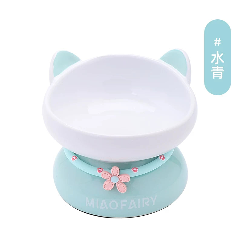 Pomdsds | Decorative Ceramic Pet Feeding Bowl with Raised Base for Daily Use