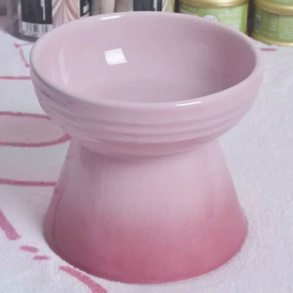 Pomdsds | Raised Ceramic Pet Bowl with Wide Opening for Cats and Small Dogs