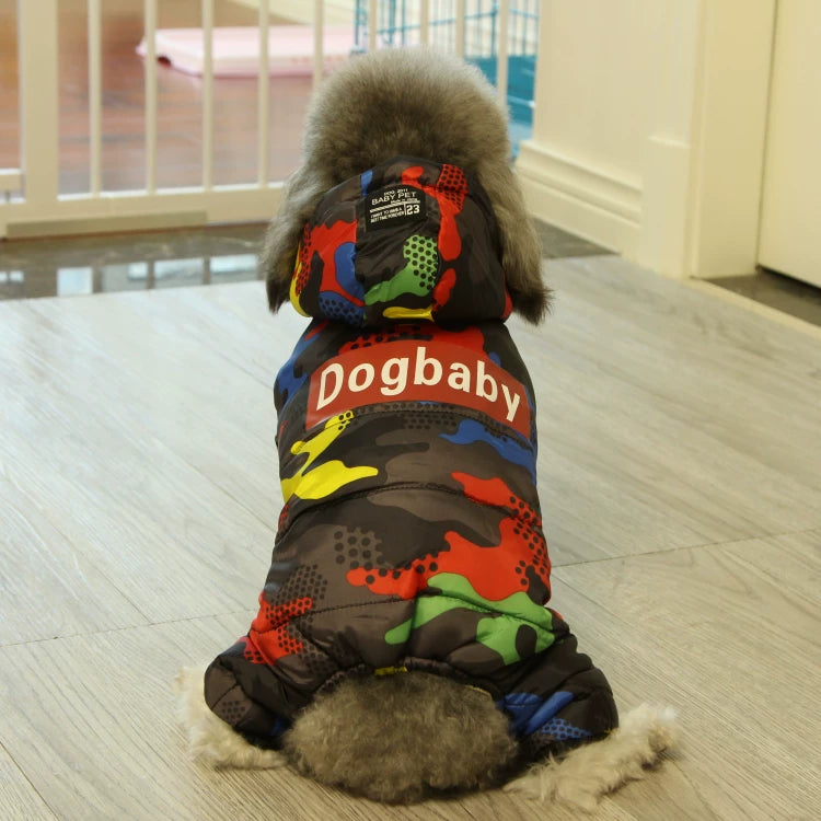 Pomdsds | Thickened Four-Leg Cotton Pet Outfit, Everyday Autumn & Winter Wear for Small Dogs