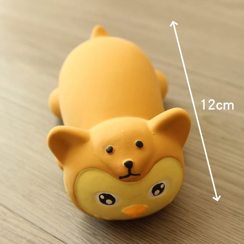 Pomdsds | Assorted Natural Latex Dog Toys with Gentle Sound, Everyday Play Set for Small Dogs