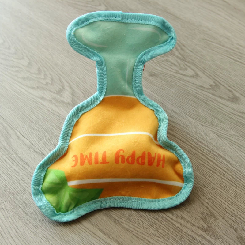 Pomdsds | Food-Themed Plush Dog Toy with Crinkle Texture and Gentle Sound, Everyday Play for Small to Medium Dogs