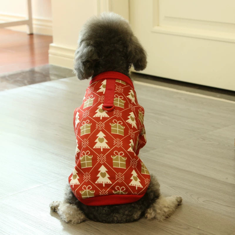 Pomdsds | Christmas Tree-Themed Pet Sweatshirt, Everyday Spring & Autumn Wear for Dogs and Cats