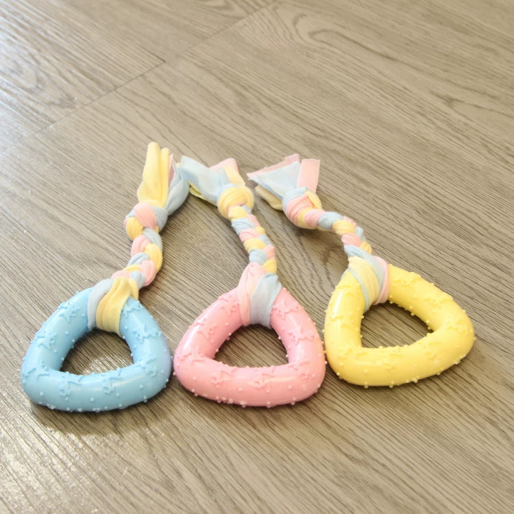 Pomdsds | TPR and Cotton Knot Pet Toy for Small Dogs for Everyday Play