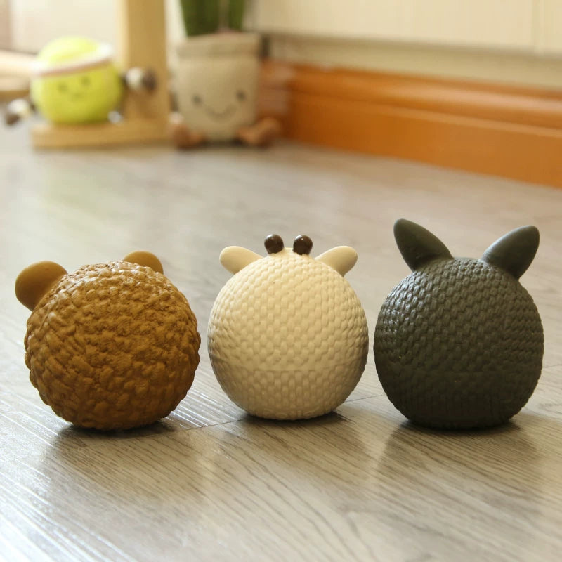 Pomdsds | Soft Latex Pet Toy with Character Design for Interactive Play