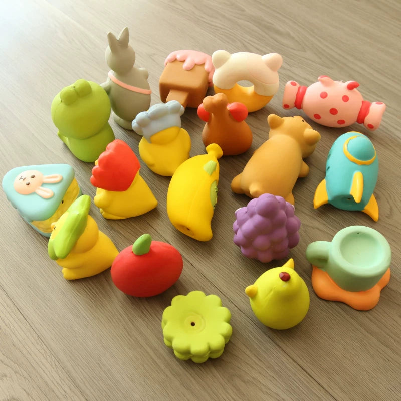 Pomdsds | Assorted Natural Latex Dog Toys with Gentle Sound, Everyday Play Set for Small Dogs