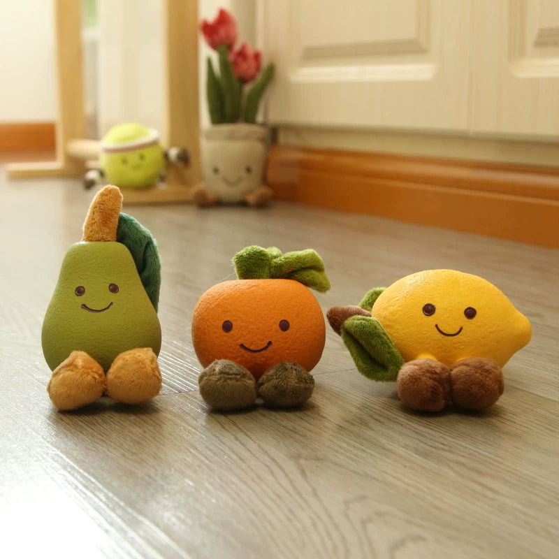 Pomdsds | Fruit-Inspired Natural Latex Dog Toy with Soft Plush Detail and Gentle Sound