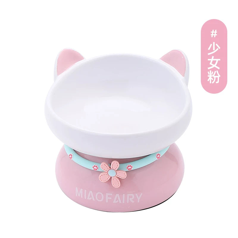 Pomdsds | Decorative Ceramic Pet Feeding Bowl with Raised Base for Daily Use