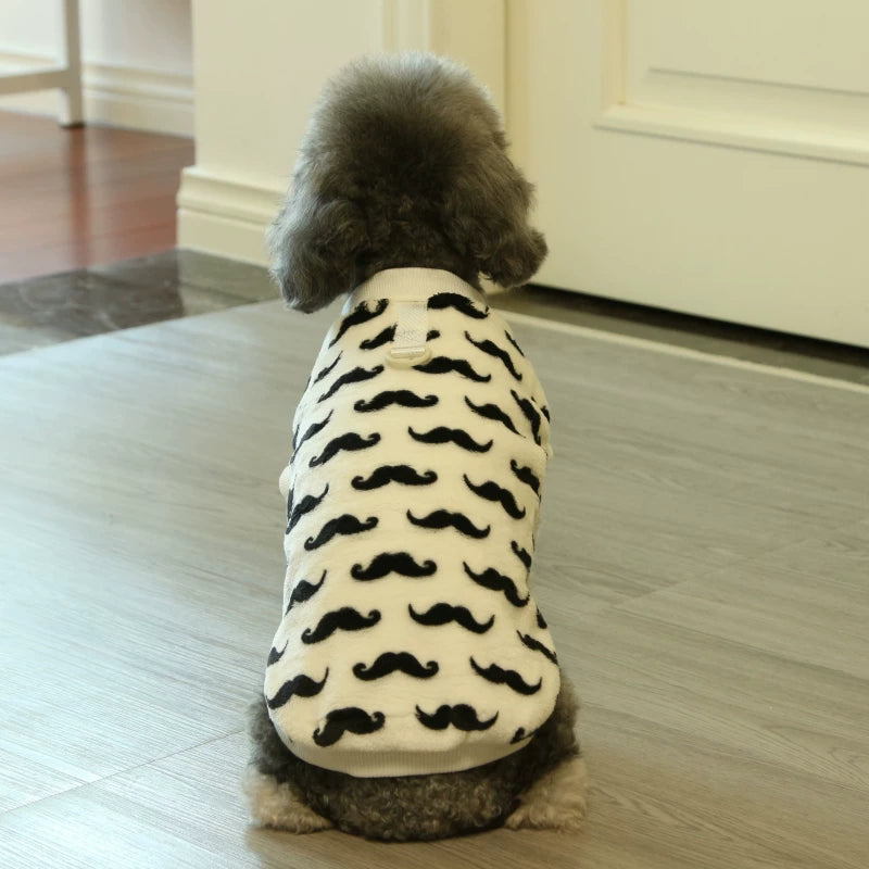 Pomdsds | Flannel Pet Outfit with Cow Design, Cozy Autumn & Winter Wear for Small Dogs and Cats