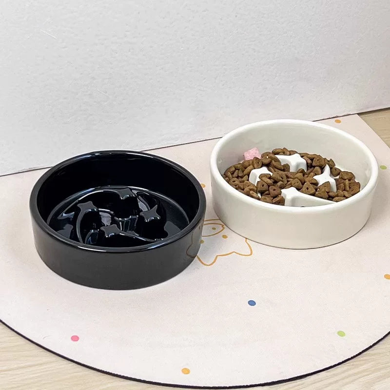 Pomdsds | Raised Ceramic Pet Feeding Bowl for Cats and Small to Medium Dogs