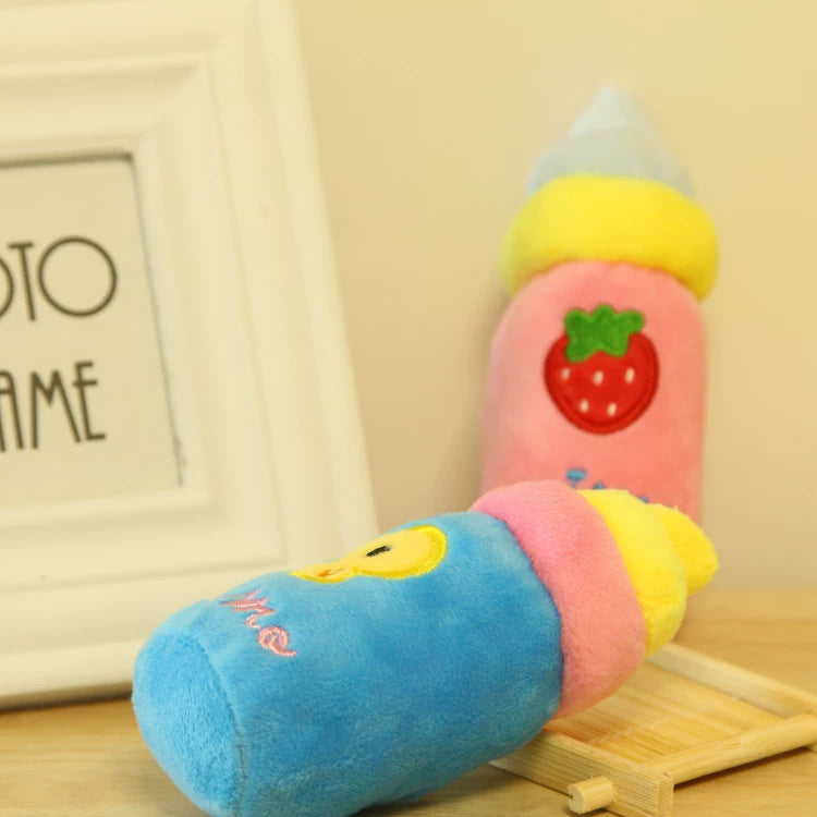 Pomdsds | Pacifier-Shaped Plush Puppy Toy with Gentle Sound, Everyday Interactive Play for Small Dogs