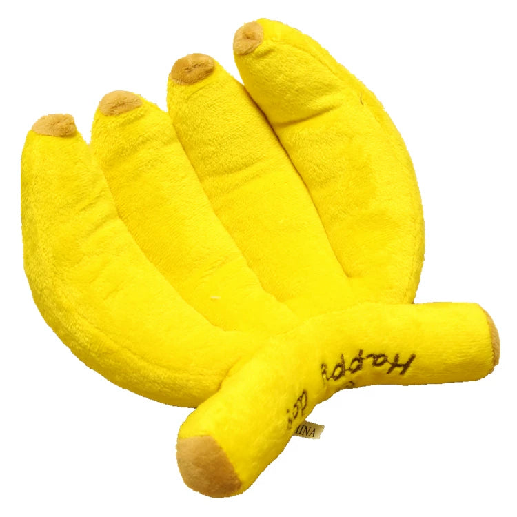 Pomdsds | Banana-Shaped Plush Pet Toy for Dogs for Everyday Play