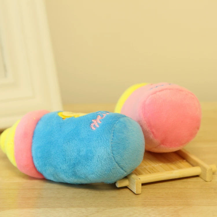 Pomdsds | Pacifier-Shaped Plush Puppy Toy with Gentle Sound, Everyday Interactive Play for Small Dogs