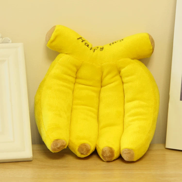 Pomdsds | Banana-Shaped Plush Pet Toy for Dogs for Everyday Play