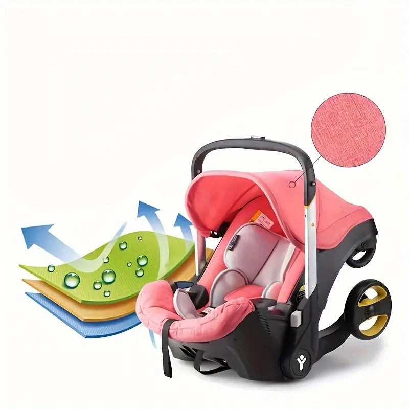 All-in-One Convertible Baby Stroller - Reversible Seat, Travel System